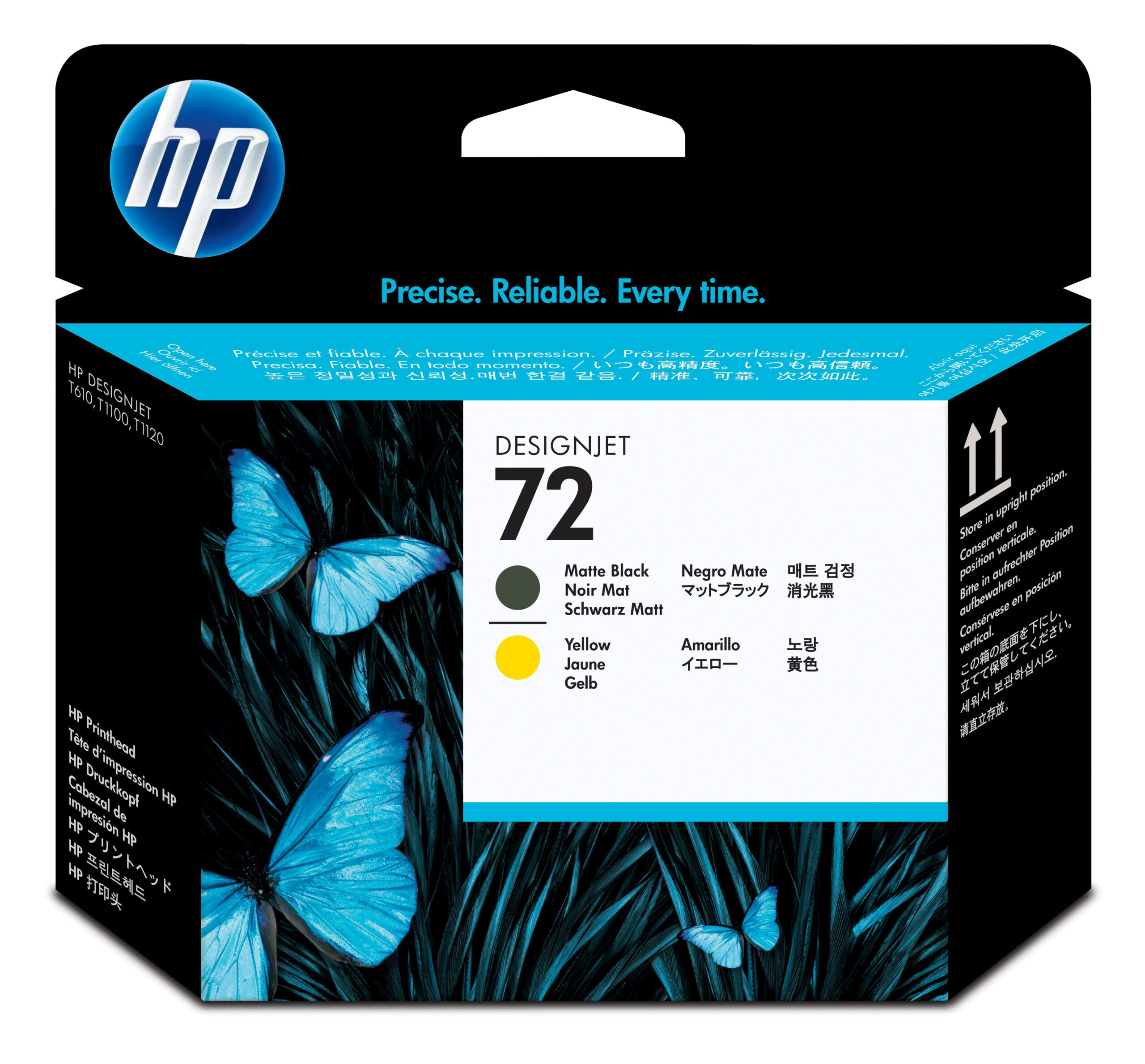 HP 72 NGROMATTE/AMARILLO TINTA AMPLIO FORMATO C9384A