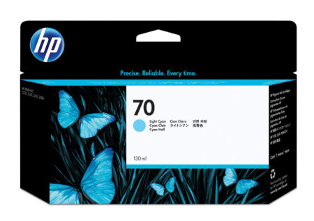 Tinta HP 70 Cyan Claro 130Ml Tinta Amplio Formato, C9390A