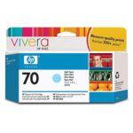 Tinta HP 70 Cyan Claro 130Ml Tinta Amplio Formato, C9390A