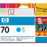 Tinta HP 70 Pigmento Cyan 130Ml Amplio Formato, C9452A