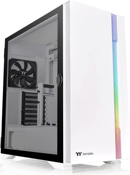 Gabinete Thermaltake H700 Tg Snow Mid Tower – ATX/Micro-ATX/Mini-Itx/Eatx, USB 2.0/3.0, Sin Fuente, 2 Ventiladores LED Instalados
