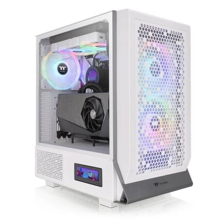 Gabinete Thermaltake Ceres 300 Tg Argb Snow Mid Tower - ATX/Mini-Itx/Micro-ATX/E-ATX, USB 3.0, Sin Fuente, 3 Ventiladores Instalados