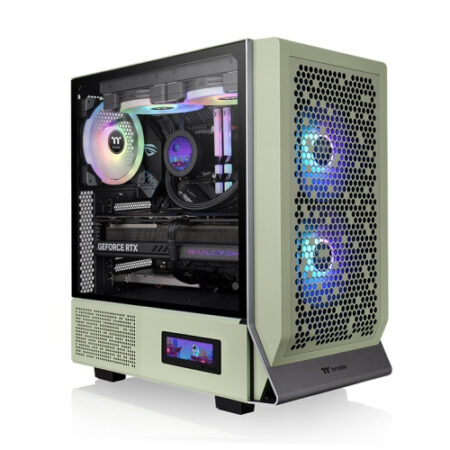 Gabinete Thermaltake Ceres 300 Tg Argb Matcha Green/Midi-Tower/Ventana/Sin Fuente/3 Ventiladores Instalados/USB 3.0/Color Verde/ATX/Mini-Itx/Ca-1Y2-00Mewn-00