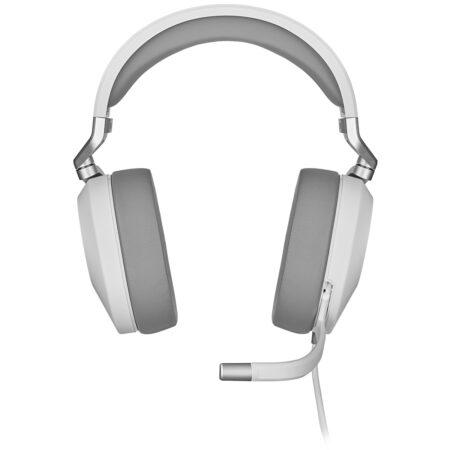 Corsair Hs65 Auriculares Envolventes Para Juegos (Sonido Envolvente Dolby Audio 7.1 En Pc Y Mac – Tecnología Sonarworks Soundid), Color Blanco