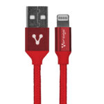 Cable Apple Lightning USB De 1 Metro Rojo Vorago Cab-119-Rd