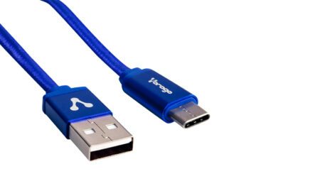 Cable Vorago Cab-123 USB Tipo C 1M Carga Rapida Azul, Cab-123-Bl