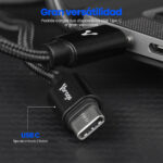 Cable USB-C A USB-C Vorago Cab-124-Bk Negro 1 Metro Carga Rapida