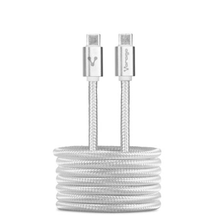 Cable USB-C A USB-C Vorago Cab-124-Wh Blanco 1 Metro Carga Rapida