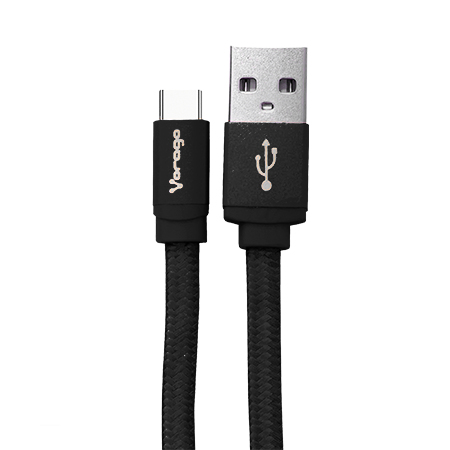 Cable Vorago Cab-214-Bk/USB A-Tipo C/2M/Carga Rapida/Negro