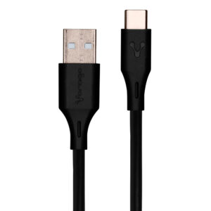 CABLE USB TIPO-C VORAGO CAB-C01B 1 METRO CARGA RAPIDA COLOR NEGRO