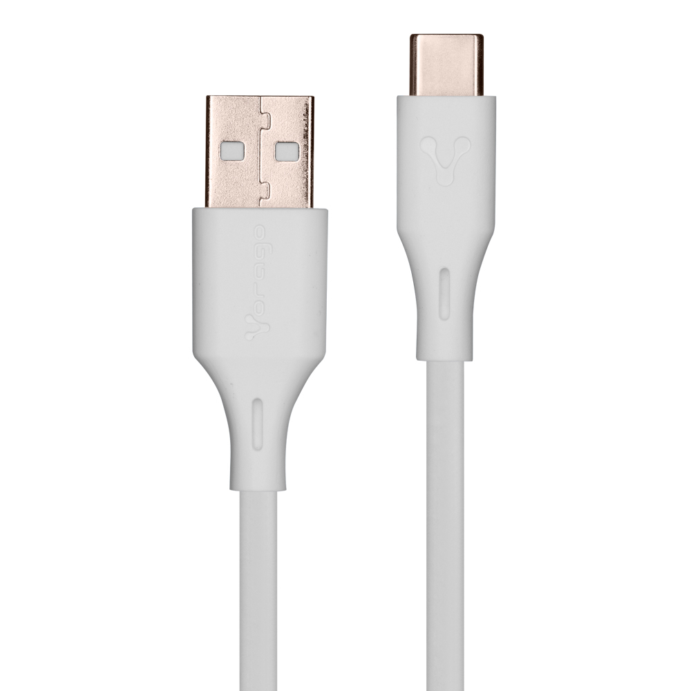 Cable Usb Tipo C Vorago Cab-c01w 1m, Carga Rapida, Color Blanco