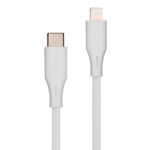 Cable Vorago Cab-Cl01W Tipo C-  Lightning 20W 1 Metro Carga Rápida  Blanco -