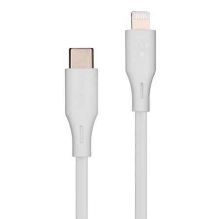 Cable Vorago Cab-Cl01W Tipo C-  Lightning 20W 1 Metro Carga Rápida  Blanco –