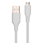 Cable USB A Micro USB Vorago Cab-M01W/1 Metro/Blanco
