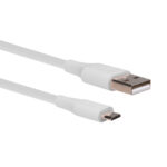 Cable USB A Micro USB Vorago Cab-M01W/1 Metro/Blanco