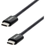 Cable Adata USB Tipo C - USB Tipo C. Conector Reversible Tipo C - Potencia Máxima De Salida De 100 W, Tejido De Nailon, (1 M De Longitud). Color Negro. Ca