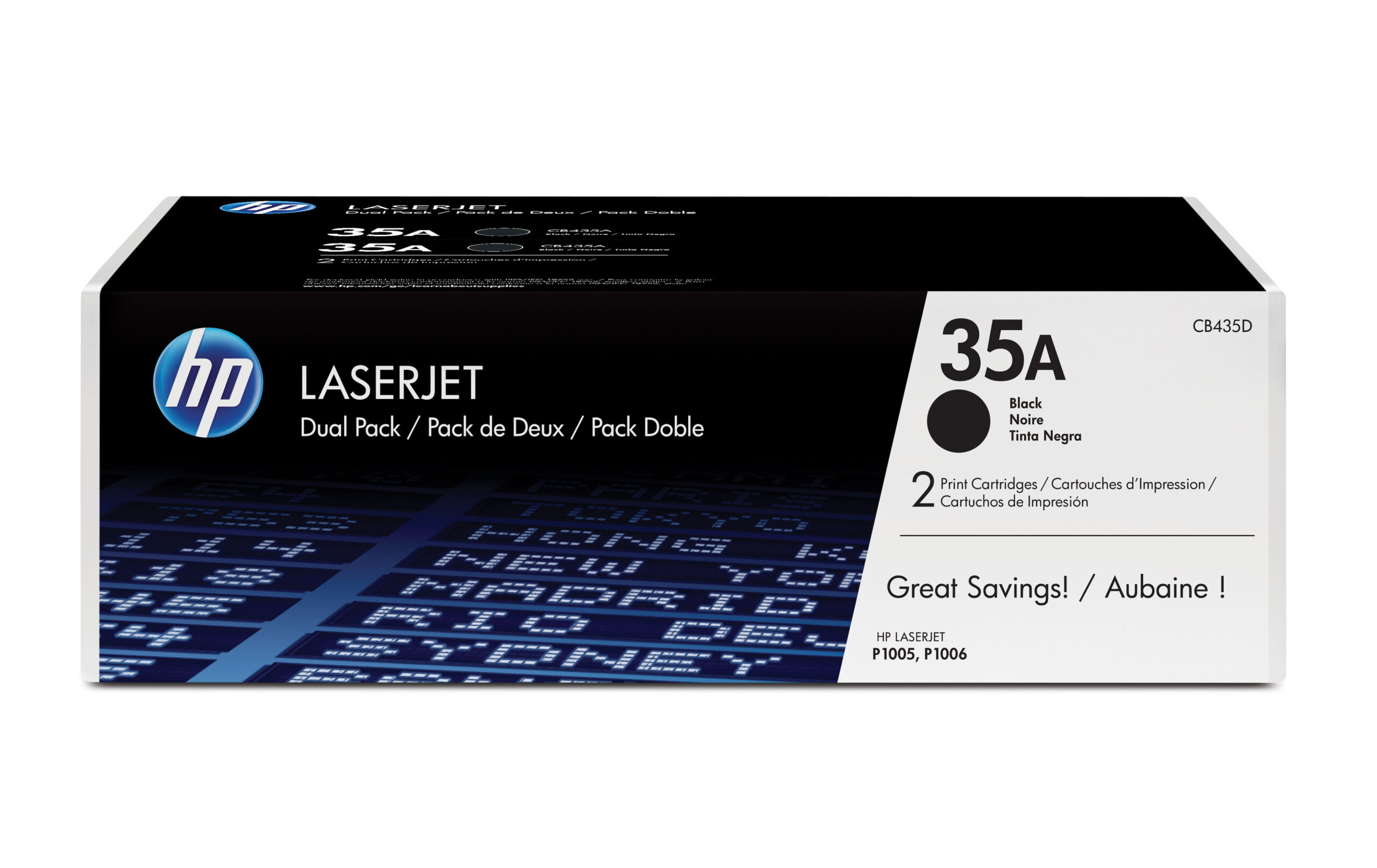 TONER HP 35A CB435AD NEGRO DUAL PACK LASERJET 1005/1006
