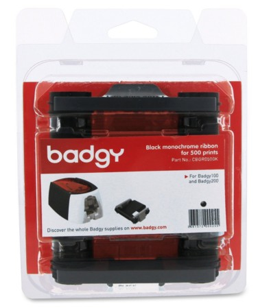 Ribbon Negro Badgy – Negro, 500 Páginas, Ribbon