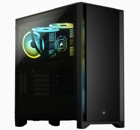 Gabinete Corsair Icue 4000D Negro, Mediatorre C/Ventana, Sin Fuente, Tg/ATX, Cc-9011198-Ww
