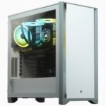 Gabinete Corsair Icue 4000D Blanco, Mediatorre C/Ventana, Sin Fuente, Tg/ATX, Cc-9011199-Ww