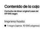 Toner HP 64A Negro P/P4014/4015/4515 (10,000 Paginas) Cc364A