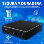 Cajon De Dinero Vorago Cd-100 8 Monedas, 5 Billetes, RJ11, Negro