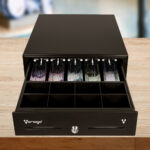 Cajon De Dinero Vorago Cd-100 8 Monedas, 5 Billetes, RJ11, Negro