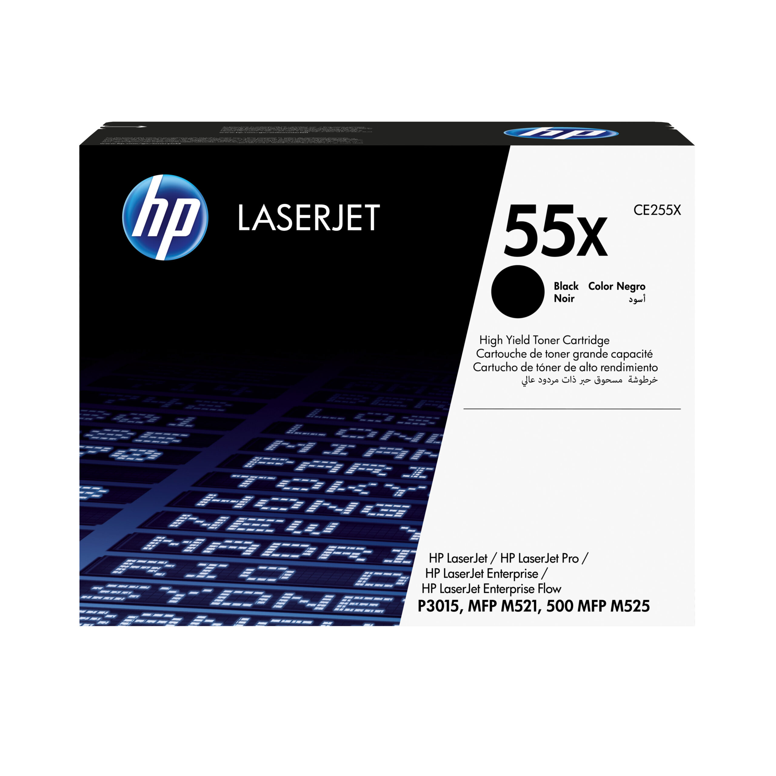 TONER HP 55X ALTO RENDIMIENTO 12,500 PAGINAS P/P3015 CE255X