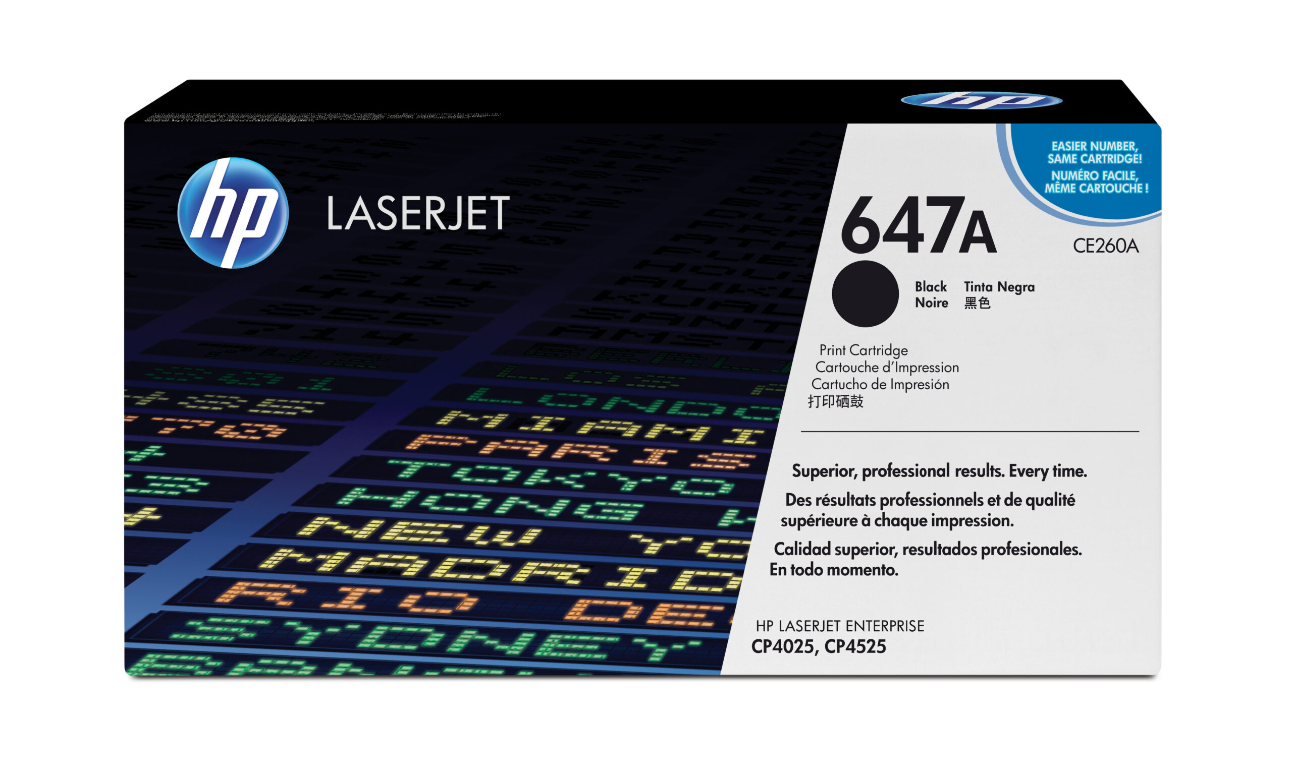 TONER HP 647A NEGRO 8,500 PAGINAS CE260A PARA CP4525/CP4025