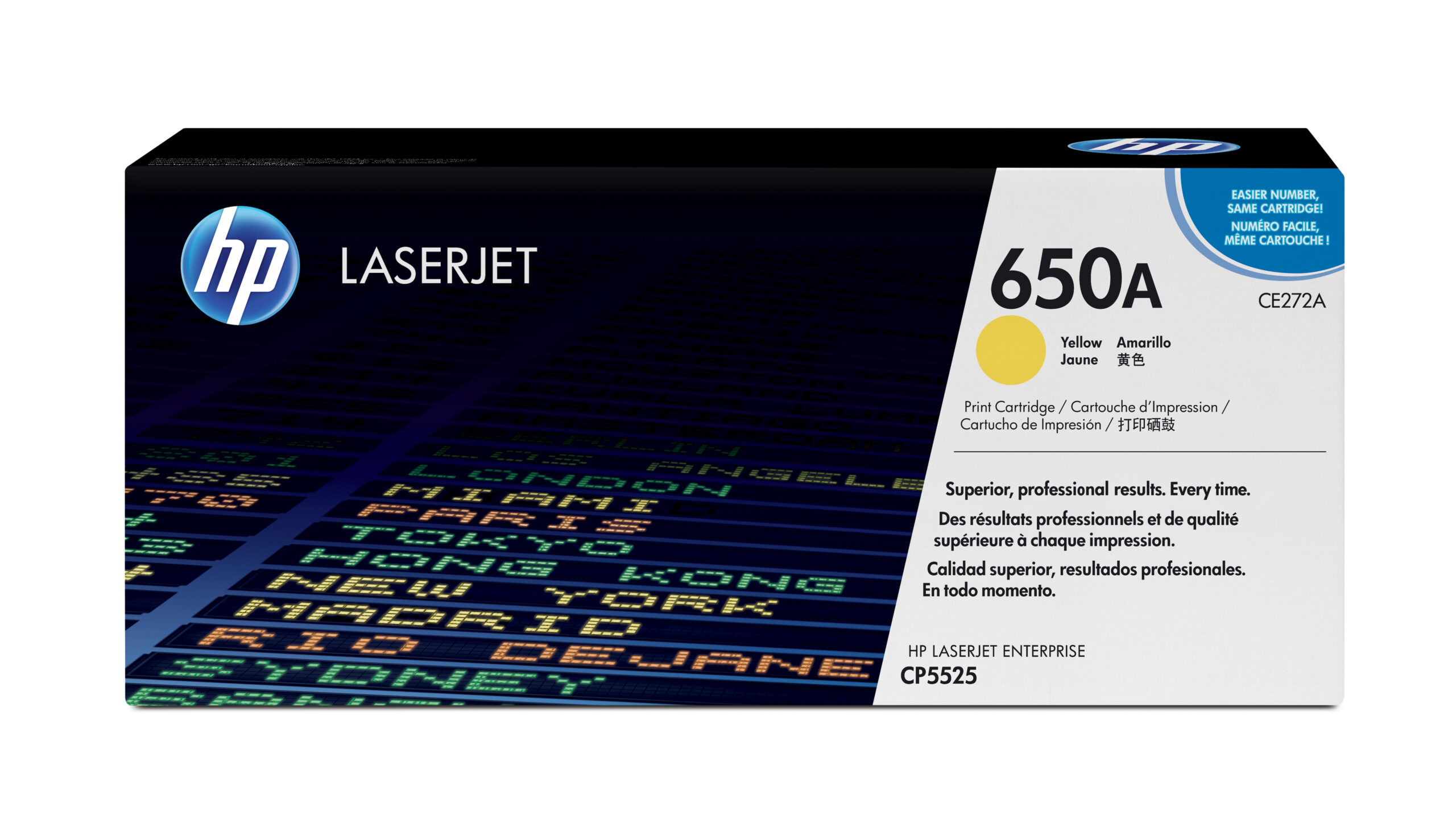 TONER HP 650A COLOR AMARILLO PARA LASERJET, CE272A