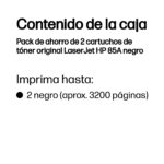 Toner HP 85A Negro Dual Pack, P/Laserjet, Ce285Ad