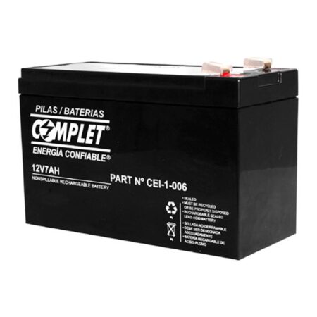 Batería Plomo Ácido Complet 12V 7Ah. Garantía 12 Meses –