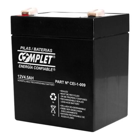 Batería Plomo Ácido Complet 12V 4.5 Ah. Garantía 12 Meses –