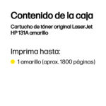 Toner HP 131A Amarillo Cf212A Para Laserjet, Cf212A