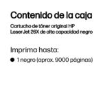 Toner HP 26X Negro Alto Rendimiento 9000 Paginas Cf226X