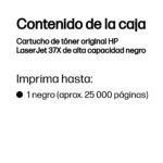 Toner HP 37X Negro Alto Rendimiento, Cf237X