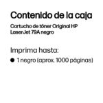 TONER HP 79A COLOR NEGRO, 1,000 PAGINAS, CF279A P/M12W