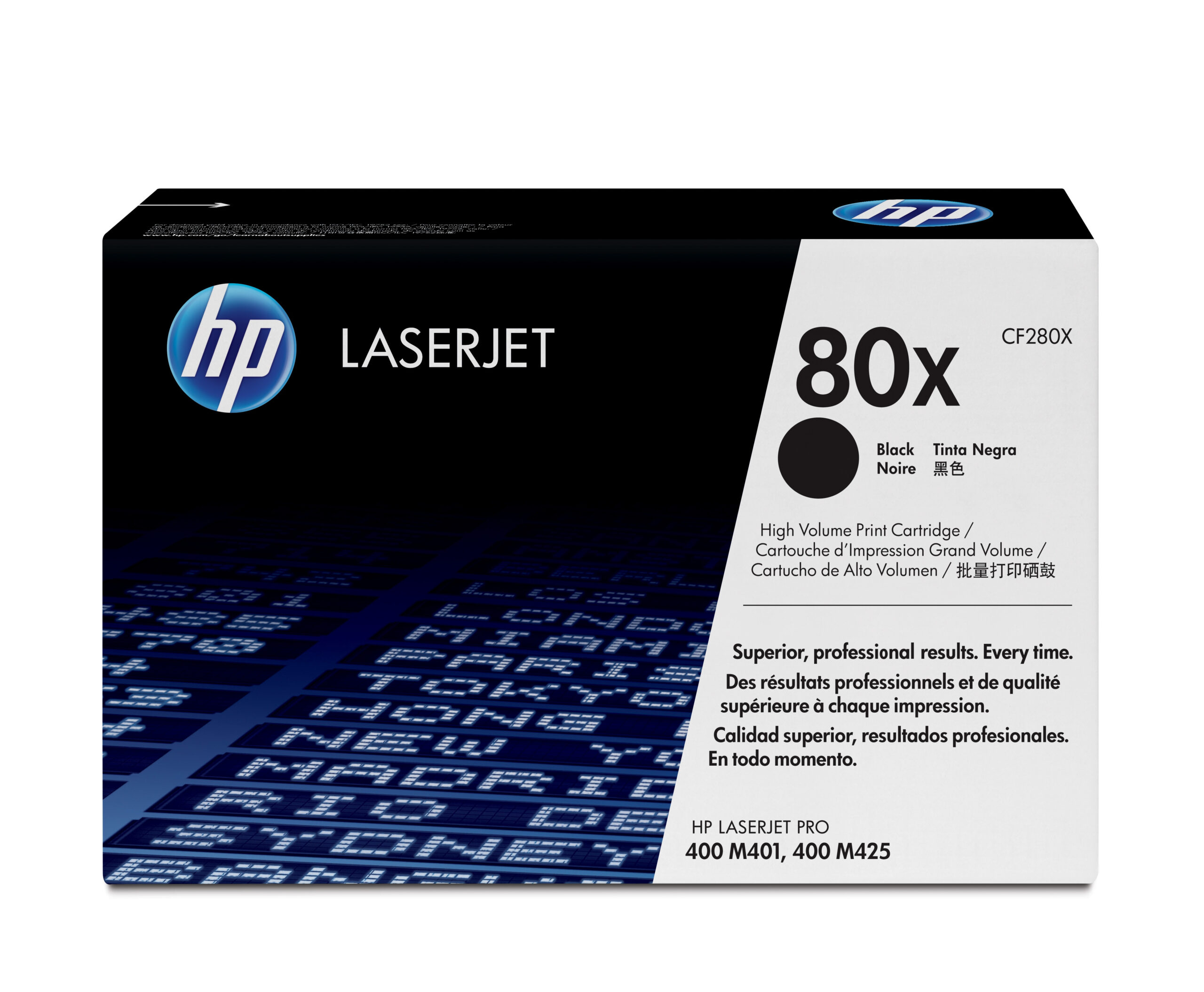 TONER HP 80X NEGRO P/LASERJET, 6900 PAGINAS, CF280X
