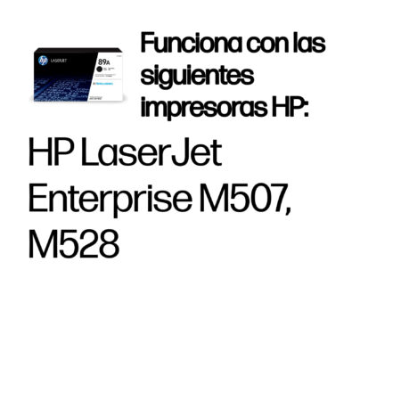 Toner HP 89A Color Negro 5000 Paginas, Cf289A