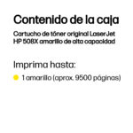 TONER HP 508X AMARILLO ALTO RENDIMINETO P/M552/M553, CF362X