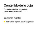TONER HP 410A COLOR AMARILLO 2,300PAGINAS P/LASERJET CF412A