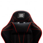 SILLA GAMING VORAGO START THE GAME CGC500-RD, TELA, RECLINABLE, NEGRO/ROJO