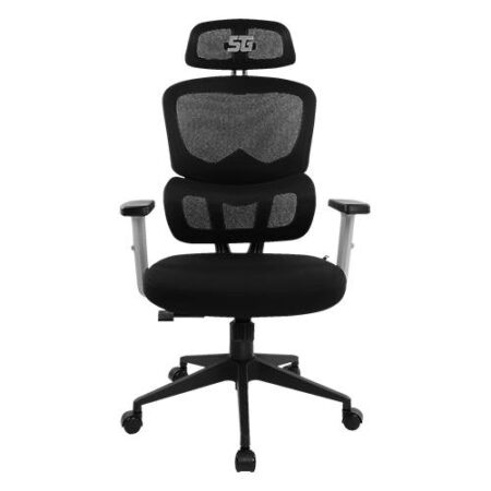 Silla Vorago Start The Game Cgm-400-Bk Mesh / Reclinable / Descansa Brazos 1D / Negra -