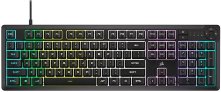 Teclado Alambrico/Mecanico/Gamer Corsair K55 Core Rgb/Switch Rubber,Ingles/Negro/Ch-9226C65-Na