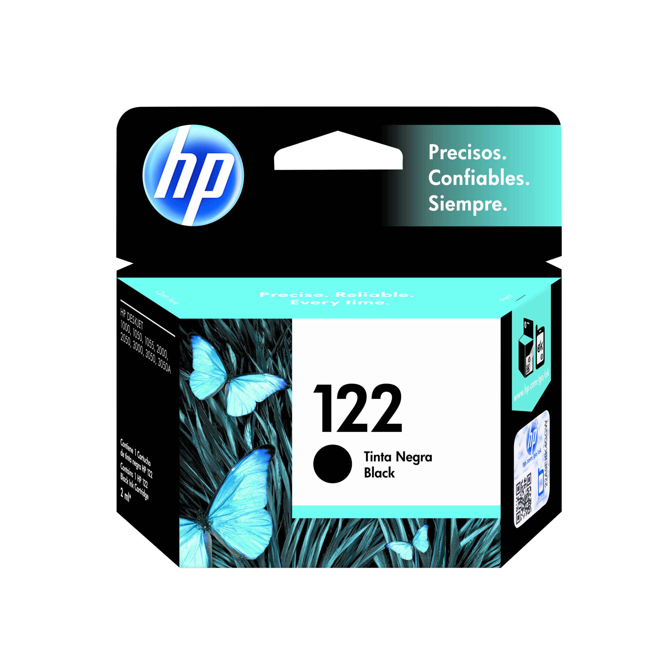 CARTUCHO DE TINTA HP 122 NEGRO P/DESKJET 1000/2000/2050/3050, CH561HL