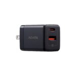 Cargador De Pared Adata Chargeru-0352-Qcpdbk 35W, 1 Puertos USB-C, 1 Puerto USB-A, Enchufe Plegable, Negro