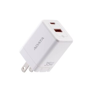 CARGADOR DE PARED ADATA CHARGERU-0352-QCPDWH 35W/9V/1 PUERTO USB-A/1 PUERTO USB-C/BLANCO