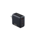 Cargador De Pared Adata Chargeru-0653-Qcpdbk 65W, 2 Puertos USB-C, 1 Puerto USB A Enchufe Plegable, Negro