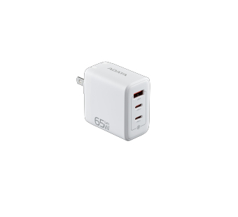 Cargador De Pared Adata Chargeru-0653-qcpdwh 65w, 2 Puertos Usb-c Pd 3.0, 1 Puerto Usb-a Qc 3.0, Blanco