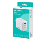 Cargador De Pared Adata Chargeru-0653-Qcpdwh 65W, 2 Puertos USB-C Pd 3.0, 1 Puerto USB-A Qc 3.0, Blanco